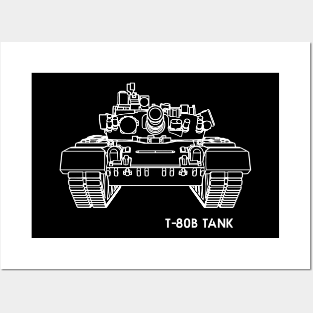 T80B Main Battle Tank Wall Art by Arassa Army